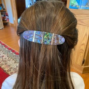 Paua shell hair clip